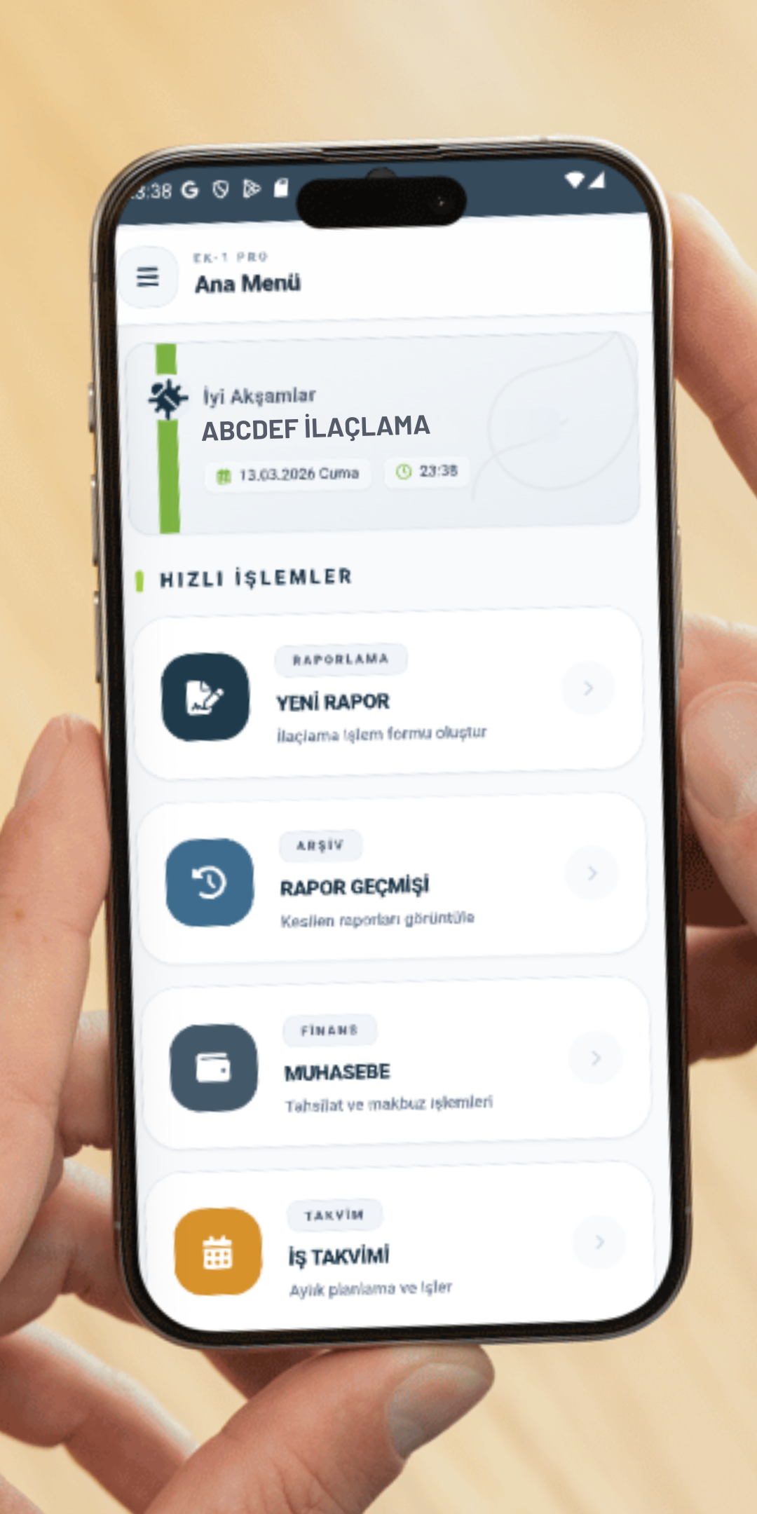 EK-1 PRO Mobil Uygulama